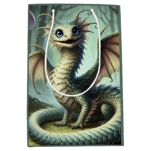 Dragon Jabberwocky Schattigee Fantasy Creature Art Medium Cadeauzakje (Voorkant)