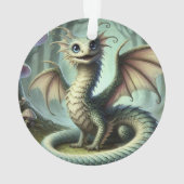 Dragon Jabberwocky Schattigee Fantasy Creature Art Ornament (achterkant)
