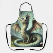 Dragon Jabberwocky Schattigee Fantasy Creature Art Schort (Voorkant)