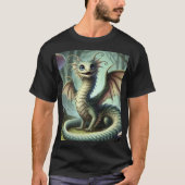 Dragon Jabberwocky Schattigee Fantasy Creature Art T-shirt (Voorkant)