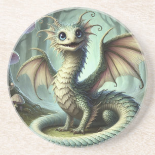 Dragon Jabberwocky Schattigee Fantasy Creature Art Zandsteen Onderzetter