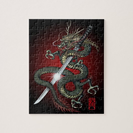 Dragon katana3 legpuzzel (Verticaal)