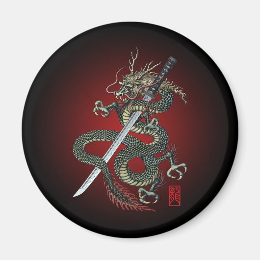 Dragon katana magneet (Voorkant)