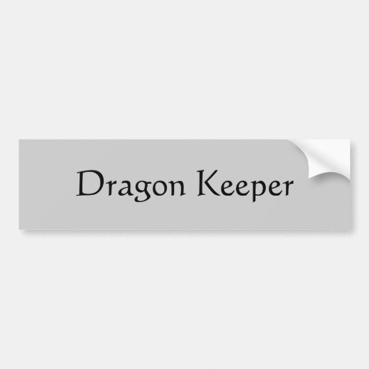 Dragon Keeper Bumpersticker (Voorkant)