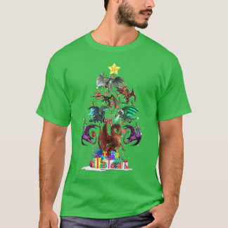 Dragon-kerstboom Dragons Xmas Lover T-shirt