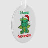 Dragon Kerstwinter, eerste kerstdag Ornament (voorkant)