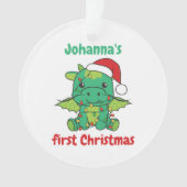 Dragon Kerstwinter, eerste kerstdag Ornament (voorkant)