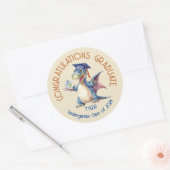 Dragon Kleuterschool Afstuderen Ronde Sticker (Envelop)