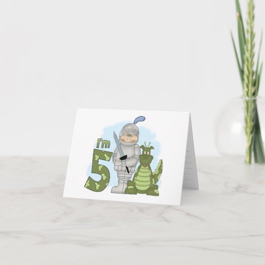 Dragon Knight 5th Birthday Fill-in Invitation (Devant)