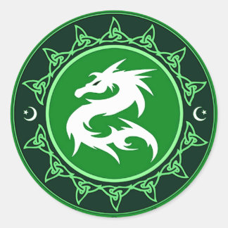 Dragon Knot 8 Ronde Sticker
