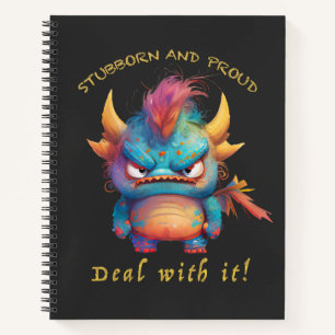 Dragon koppige deal met het schattig Schattig grap Notitieboek