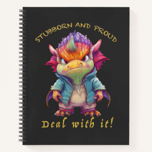 Dragon koppige deal met het schattig Schattig grap Notitieboek