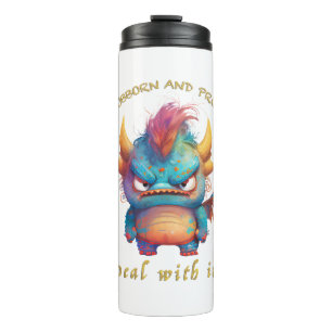Dragon koppige deal met het schattig Schattig grap Thermosbeker