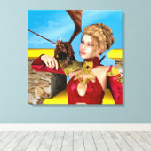 Dragon Lady Canvas Afdruk (Insitu (Houten vloer))