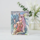 Dragon Lady Feestdagenkaart (Staand voorkant)