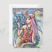 Dragon Lady Feestdagenkaart (Voorkant / Achterkant)
