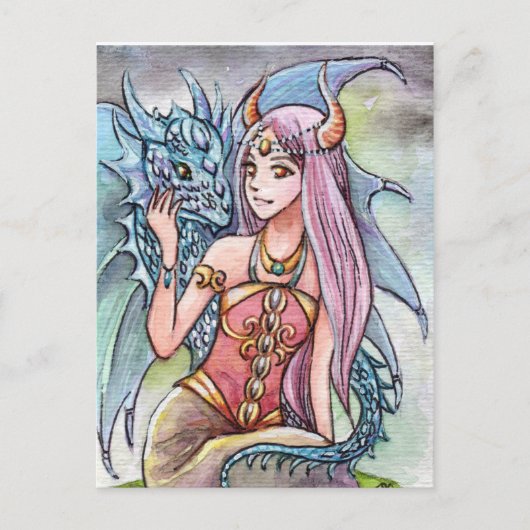 Dragon Lady Feestdagenkaart (Voorkant)