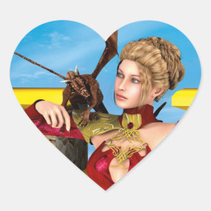 Dragon Lady Hart Sticker