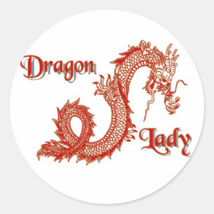 Dragon Lady Ronde Sticker