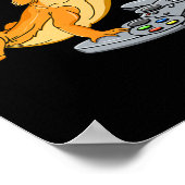 Dragon Lizard Gamer Videospel Gecko Poster (Hoek)