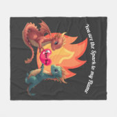 Dragon Love Fleece Blanket Deken (Voorkant (Horizontaal))
