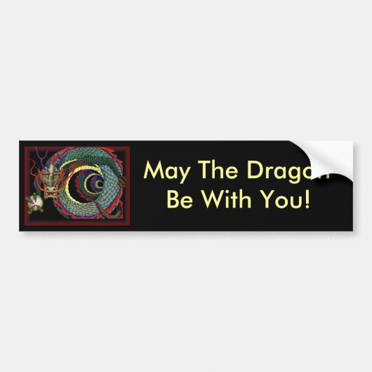 Dragon Luck Winkel Bumpersticker (Voorkant)