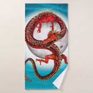 Dragon Lune Rouge Fantastique Artistique