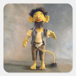 Dragon Mache Mountain Troll Vierkante Sticker
