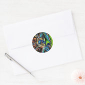 Dragon Magic Ronde Sticker (Envelop)