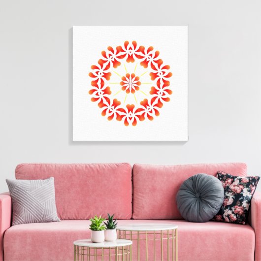 Dragon Mandala Canvas Afdruk (Insitu (Woonkamer))