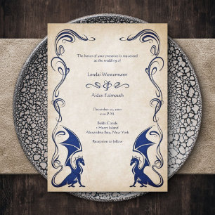 Dragon Medieval Fantasy Wedding Kaart