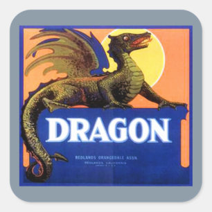 Dragon Merk Fruit Crate Label