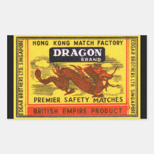 Dragon Merk Safety Match Label