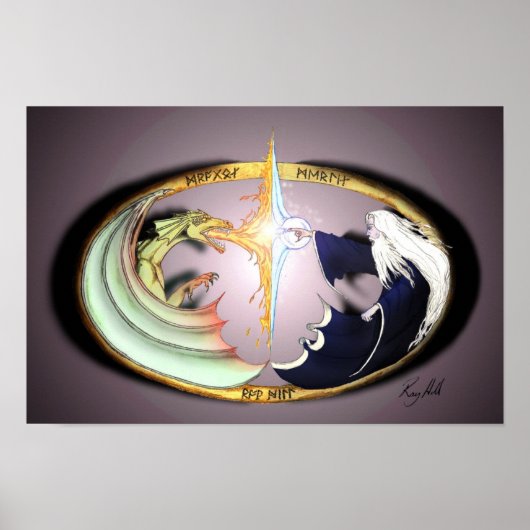 Dragon & Merlin Poster (Voorkant)