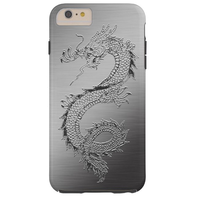  dragon: metalen blik geborsteld Case-Mate iPhone case (Achterkant)