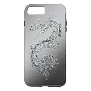 dragon: metalen blik geborsteld iPhone 8 plus / 7 plus hoesje