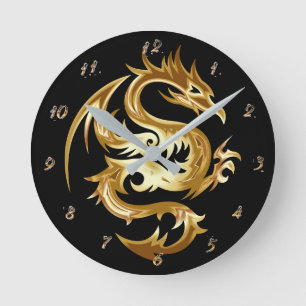 Dragon Middelgrote wandklok Ronde Klok