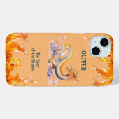 Dragon Monogram Chinees Zodiac Sinaasappel Trendy  Case-Mate iPhone Case (Achterkant (horizontaal))