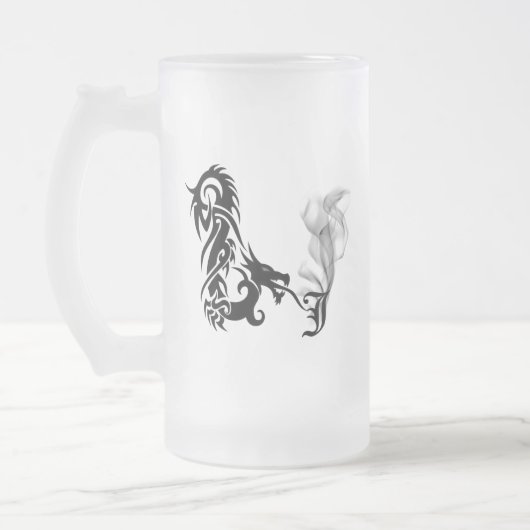 Dragon Monogram J Matglas Bierpul (Links)