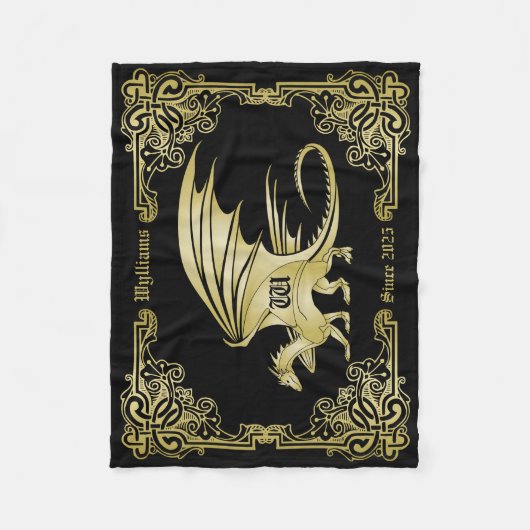 Dragon Monogramme Gold Frame Couverture De Livre T (Devant)
