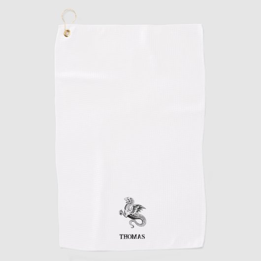 Dragon monster midieval  macht golfhanddoek (Voorkant)