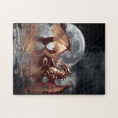 Dragon & Moon Fantasie Mythische Kunst Puzzel (Horizontaal)