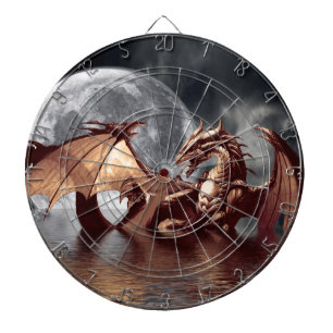 Dragon & Moon Fantasy Art Dart Board Dartbord