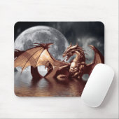 Dragon & Moon Fantasy Art Mousepad Muismat (Met muis)