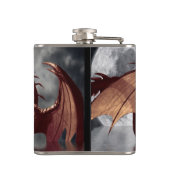 Dragon & Moon Fantasy Design Heupfles (Achterkant)