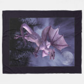Dragon Moon Fleece Deken (Voorkant (Horizontaal))
