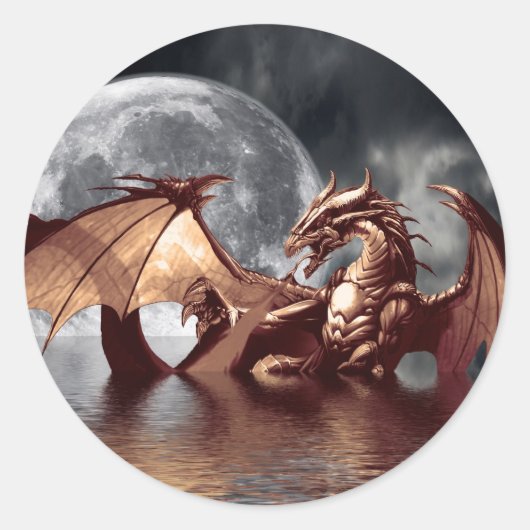 Dragon & Moon Stickers (Voorkant)