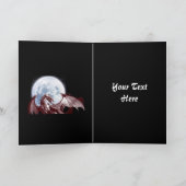 Dragon & Moon Wenskaart Kaart (Binnen)