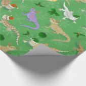 Dragon Morph Holiday Green Cadeaupapier (Hoek)