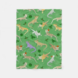 Dragon Morph Holiday Green Fleece Deken